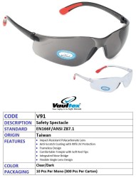 Vaultex V91 Safety Goggles, Anti-Scratch